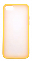 Чехол для iPhone 7, 8, SE 2020 матовый с цветной рамкой, желтый от интернет магазина z-market.by