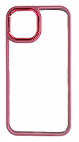 Чехол для iPhone 12, 12 Pro прозрачный с цветной рамкой, бордовый от интернет магазина z-market.by