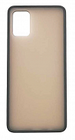 Чехол для Samsung A51, A515, M40S, матовый с цветной рамкой, черный от интернет магазина z-market.by