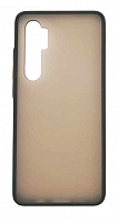 Чехол для Xiaomi Mi Note 10 Lite, матовый с цветной рамкой, черный от интернет магазина z-market.by