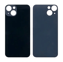 Задняя крышка для iPhone 13 Черный (стекло, широкий вырез под камеру, логотип). от интернет магазина z-market.by