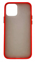 Чехол для iPhone 12, 12 Pro матовый с цветной рамкой, цвет 10 (красный) от интернет магазина z-market.by