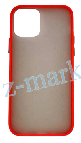 Чехол для iPhone 12, 12 Pro матовый с цветной рамкой, цвет 10 (красный) в Гомеле, Минске, Могилеве, Витебске.