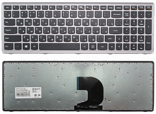 Клавиатура Lenovo Z570 B570 B590 V570 Z575 Черная стандартная с серебристой рамкой от интернет магазина z-market.by