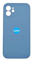 Чехол для iPhone 12 Silicon Case цвет 61 (синий) с закрытой камерой и низом от интернет магазина z-market.by