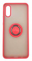 Чехол для Samsung A02, A022, M02 матовый с цветн рамкой, красный, держат под палец, магнит от интернет магазина z-market.by