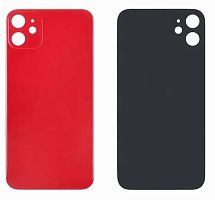 Задняя крышка для iPhone 11 Красный (стекло, широкий вырез под камеру, логотип). от интернет магазина z-market.by