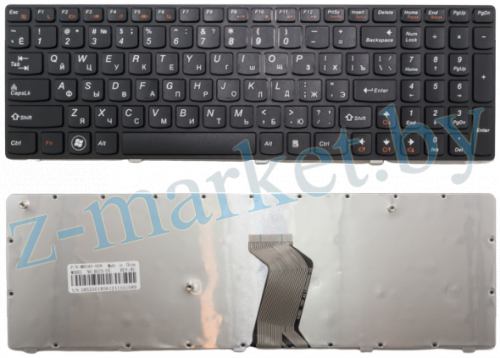 Клавиатура Lenovo Z570 570 B590 V570 Z575 Черная стандартная в Гомеле, Минске, Могилеве, Витебске.