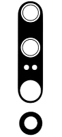 Стекло камеры для Xiaomi Mi Note 10/10 Pro (комплект 2 шт.) Черный. от интернет магазина z-market.by