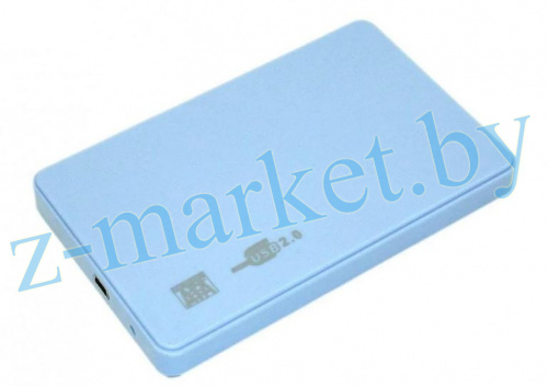 Бокс для жесткого диска 2,5" USB 2.0 DM-2508 (пластиковый, синий) в Гомеле, Минске, Могилеве, Витебске.