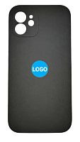 Чехол для iPhone 12 Silicon Case цвет 7 (черный) с закрытой камерой и низом от интернет магазина z-market.by