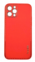 Чехол для iPhone 12 Pro, экокожа, матовый, красный от интернет магазина z-market.by