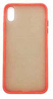 Чехол для iPhone XS Max матовый с цветной рамкой, цвет 10 (красный) от интернет магазина z-market.by