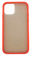 Чехол для iPhone 11 Pro матовый с цветной рамкой, цвет 10 (красный) от интернет магазина z-market.by