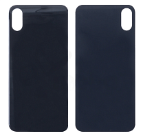 Задняя крышка для iPhone X Серый (стекло, широкий вырез под камеру, логотип) - Премиум. от интернет магазина z-market.by