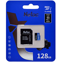 Карта памяти Netac P500 Standard 128Gb microSDXC (NT02P500STN-128G-R) с адаптером. от интернет магазина z-market.by