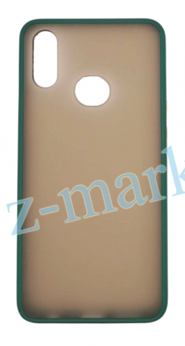 Чехол для Samsung A10S, A107F,M01S SHELL, матовый с цветной рамкой, зеленый в Гомеле, Минске, Могилеве, Витебске.