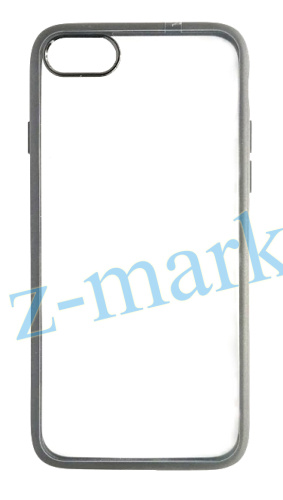 Чехол для iPhone 7, 8, SE 2020 Profit Bright series прозрачный с цветной рамкой, черный в Гомеле, Минске, Могилеве, Витебске.
