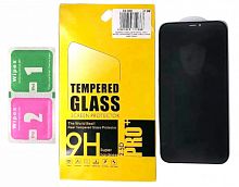 Защитное стекло для iPhone 12, 12 Pro, Anti-spy (Анти-шпион), 0.33мм, глянц, полный клей, черное от интернет магазина z-market.by