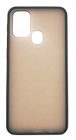 Чехол для Samsung M31, M315, матовый с цветной рамкой, черный от интернет магазина z-market.by