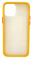 Чехол для iPhone 12, 12 Pro матовый с цветной рамкой, цвет 5 (желтый) от интернет магазина z-market.by