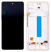 Модуль для Samsung A536, A536B (A53 5G) OLED (дисплей с тачскрином в раме), O-вырез, золото от интернет магазина z-market.by
