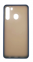 Чехол для Samsung A21, A215F, SHELL, матовый с цветной рамкой, синий от интернет магазина z-market.by