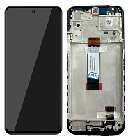 Модуль для Xiaomi Redmi 12 4G (23053RN02Y) - Сервисный (дисплей с тачскрином в раме), черный от интернет магазина z-market.by