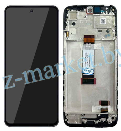 Модуль для Xiaomi Redmi 12 4G (23053RN02Y) - Сервисный (дисплей с тачскрином в раме), черный в Гомеле, Минске, Могилеве, Витебске.