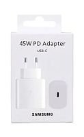 Сетевое зарядное устройство Samsung 45W PD Adapter USB-C (c серебристой наклейкой Samsung Original)  от интернет магазина z-market.by