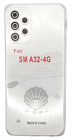 Чехол для Samsung A32, A325 силиконовый прозрачный с закрыми камерой и разъемом от интернет магазина z-market.by