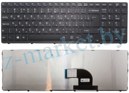 Клавиатура для ноутбука Sony SVE15 SVE17 Черная в Гомеле, Минске, Могилеве, Витебске.