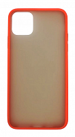 Чехол для iPhone 11 Pro Max матовый с цветной рамкой, цвет красный от интернет магазина z-market.by