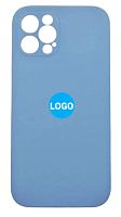 Чехол для iPhone 12 Pro Silicon Case цвет 61 (синий) с закрытой камерой и низом от интернет магазина z-market.by