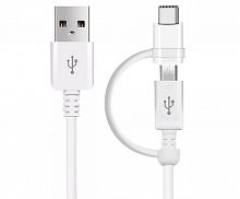 USB Дата-кабель Micro USB & Type-C "Samsung USB Combo Cable" 1,5 метра, 2A (белый/коробка) от интернет магазина z-market.by