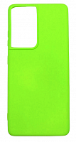 Чехол для Samsung Galaxy S21 ULTRA, G998 силиконовый ярко-зеленый, TPU Matte Case от интернет магазина z-market.by