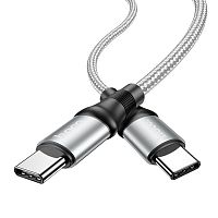 USB-C кабель HOCO X50 PD USB-C-Type-C 100W, 5А, 1 метр, нейлон, серый от интернет магазина z-market.by