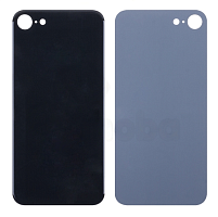Задняя крышка для iPhone 8 (широкий вырез под камеру, логотип) черная от интернет магазина z-market.by