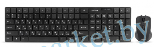 Набор клавиатура+мышь беспроводной SmartBuy ONE 229352AG, 1600 DPI, оптический, USB, чёрный в Гомеле, Минске, Могилеве, Витебске.
