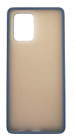 Чехол для Samsung A91, M80S, S10 Lite, G770 SHELL, матовый сцветной рамкой, синий от интернет магазина z-market.by