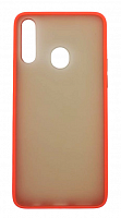 Чехол для Samsung A20S, A207F SHELL, матовый с цветной рамкой, красный от интернет магазина z-market.by