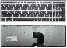Клавиатура Lenovo Z500 с серой рамкой Черная от интернет магазина z-market.by