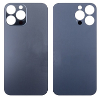 Задняя крышка для iPhone 13 Pro Серый (стекло, широкий вырез под камеру, логотип) - Премиум. от интернет магазина z-market.by