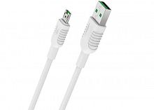 USB кабель Borofone BX33 USB-microUSB, 4A, 1м., силикон, белый от интернет магазина z-market.by