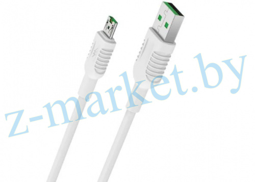 USB кабель Borofone BX33 USB-microUSB, 4A, 1м., силикон, белый в Гомеле, Минске, Могилеве, Витебске.