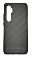 Чехол для Xiaomi Mi Note 10 Lite Carbon, непрозрачный, рифленый, чёрный от интернет магазина z-market.by
