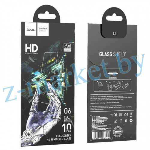 Защитное стекло для iPhone 12 Pro Max (6.7), HOCO G6, глянцевое, весь экран, прозрачное в Гомеле, Минске, Могилеве, Витебске. фото 2