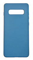 Чехол для Samsung S10+, G975F силиконовый синий, TPU Matte case  от интернет магазина z-market.by