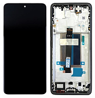 Модуль для Xiaomi Redmi Note 13 Pro+ 5G - Сервисный (дисплей с тачскрином в раме) черный от интернет магазина z-market.by
