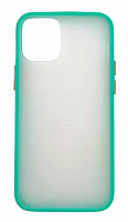 Чехол для iPhone 12 mini матовый с цветной рамкой, цвет 4 (бирюзовый) от интернет магазина z-market.by
